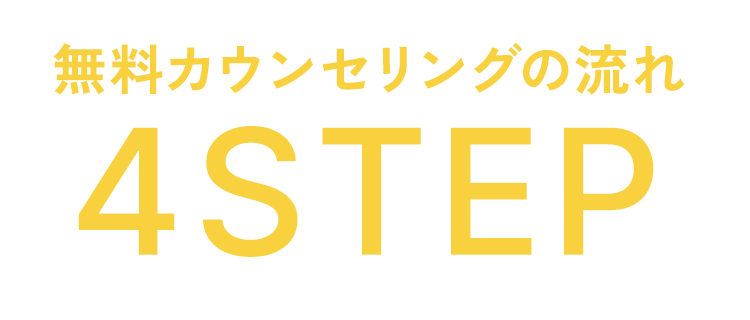 無料カウンセリングの流れ4STEP